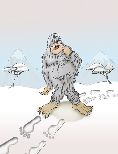 Cartoon: Yeti The Paranoid.. (medium) by berk-olgun tagged yeti