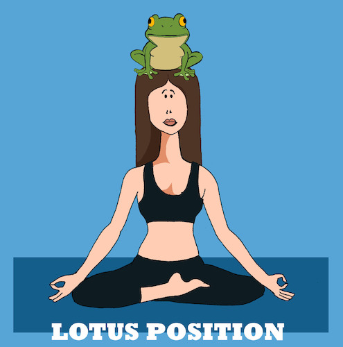 Cartoon: Yoga For Frog... (medium) by berk-olgun tagged lotus,position