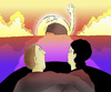 Cartoon: Bad Love-Sunset... (small) by berk-olgun tagged bad,love