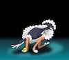 Cartoon: Ballerina Bow... (small) by berk-olgun tagged ostrich