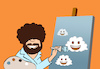 Cartoon: Bob Ross... (small) by berk-olgun tagged bob,ross