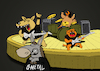 Cartoon: Bodyguard... (small) by berk-olgun tagged bodyguard