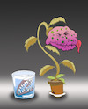 Cartoon: Cannibal Plant... (small) by berk-olgun tagged cannibal,plant