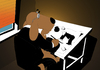 Cartoon: Cartoonist at Work... (small) by berk-olgun tagged cartoonist,at,work