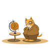 Cartoon: Cat Globe... (small) by berk-olgun tagged cat,globe