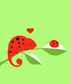 Cartoon: Chameleon in Love... (small) by berk-olgun tagged chameleon,in,love