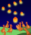 Cartoon: Desire to Fly... (small) by berk-olgun tagged wish,lanterns