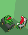 Cartoon: Desperate Watermelon... (small) by berk-olgun tagged desperate,watermelon