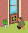 Cartoon: Dog Door... (small) by berk-olgun tagged dog,door