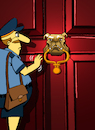 Cartoon: Dog Door Knocker... (small) by berk-olgun tagged dog,door,knocker