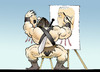 Cartoon: Earlier Portrait Painter.. (small) by berk-olgun tagged earlier,portrait,painter