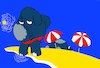 Cartoon: Elephant Beach... (small) by berk-olgun tagged sunburn