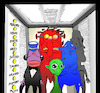 Cartoon: Elevator... (small) by berk-olgun tagged elevator