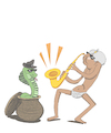 Cartoon: Fakir Jazz... (small) by berk-olgun tagged fakir,jazz