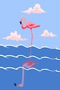 Cartoon: Flamingo in the Wind... (small) by berk-olgun tagged flamingo,in,the,wind