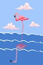 Cartoon: Flamingo in the Wind... (small) by berk-olgun tagged flamingo,in,the,wind