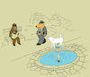 Cartoon: Fountain... (small) by berk-olgun tagged fountain