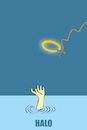 Cartoon: Halo... (small) by berk-olgun tagged halo