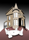 Cartoon: Haunted House... (small) by berk-olgun tagged haunted,house