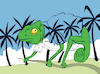 Cartoon: Hawaiian Chameleon... (small) by berk-olgun tagged chameleon