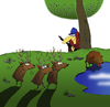 Cartoon: Hunter... (small) by berk-olgun tagged hunter