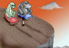 Cartoon: kingkong vs godzilla (small) by berk-olgun tagged kingkong