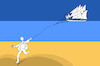 Cartoon: Kite... (small) by berk-olgun tagged kite