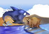Cartoon: Little Fish-Big Fish... (small) by berk-olgun tagged little,fish,big