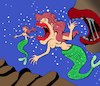 Cartoon: Little Merrmaid-Big Mermaid... (small) by berk-olgun tagged mermaid