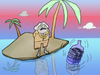 Cartoon: Marx at Desert Island.. (small) by berk-olgun tagged marx at desert sland