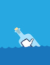 Cartoon: Message in a Bottle... (small) by berk-olgun tagged message,in,bottle