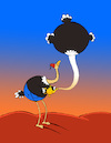Cartoon: Ostrich Aladdin... (small) by berk-olgun tagged ostrich,aladdin