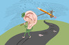 Cartoon: Pencil Behind Ear... (small) by berk-olgun tagged pencil,behind,ear