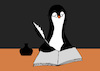 Cartoon: Penguin Writer... (small) by berk-olgun tagged penguin,writer