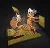 Cartoon: Pillow Fight... (small) by berk-olgun tagged pillow,fight