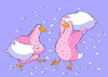 Cartoon: Pillow Fight... (small) by berk-olgun tagged pillow,fight