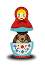 Cartoon: Russian Bear... (small) by berk-olgun tagged russian,bear