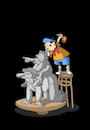 Cartoon: Sculptor Boy... (small) by berk-olgun tagged sculptor,boy