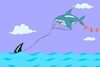 Cartoon: Shark Kite... (small) by berk-olgun tagged shark,kite