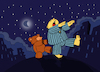 Cartoon: Sleepwalker... (small) by berk-olgun tagged sleepwalker