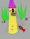 Cartoon: Spider Rapunzel... (small) by berk-olgun tagged spider,rapunzel