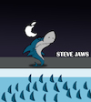 Cartoon: Steve Jaws... (small) by berk-olgun tagged steve,jaws