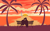 Cartoon: Sunset... (small) by berk-olgun tagged sunset