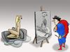 Cartoon: SuperArt.. (small) by berk-olgun tagged superart