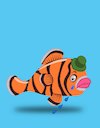 Cartoon: Tears of a Clown... (small) by berk-olgun tagged clownfish