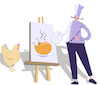 Cartoon: The Artist Chef... (small) by berk-olgun tagged the,artist,chef