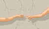 Cartoon: The Creation of Adam... (small) by berk-olgun tagged scissors,and,paper