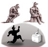 Cartoon: The Thinker... (small) by berk-olgun tagged the,thinker