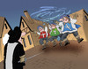 Cartoon: Three Musketeer vs Black Muskete (small) by berk-olgun tagged three,musketeer,vs,black