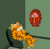 Cartoon: Tiger vs Mask... (small) by berk-olgun tagged tiger,vs,mask